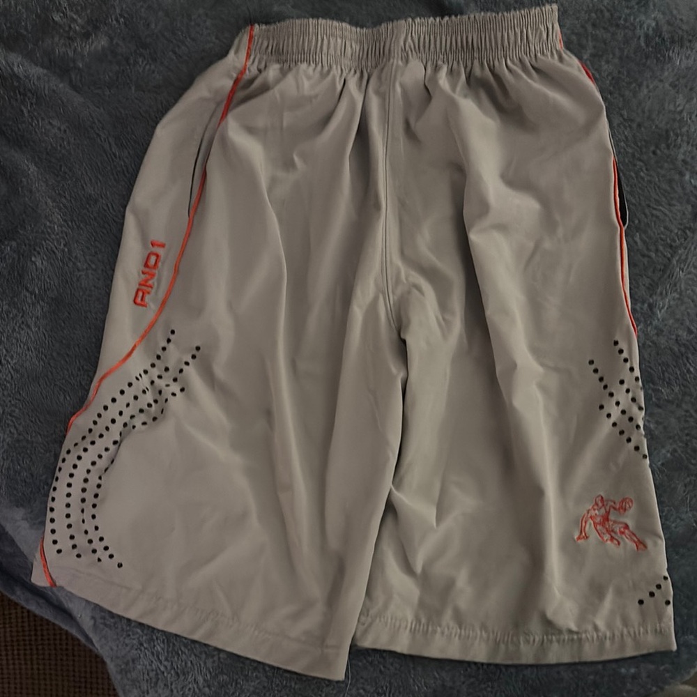 AND1 Gray Athletic Shorts with Elastic Waistband